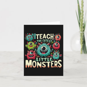 Cartão Eu Ensino Os Monstrinhos Mais Fofos Professor Hall