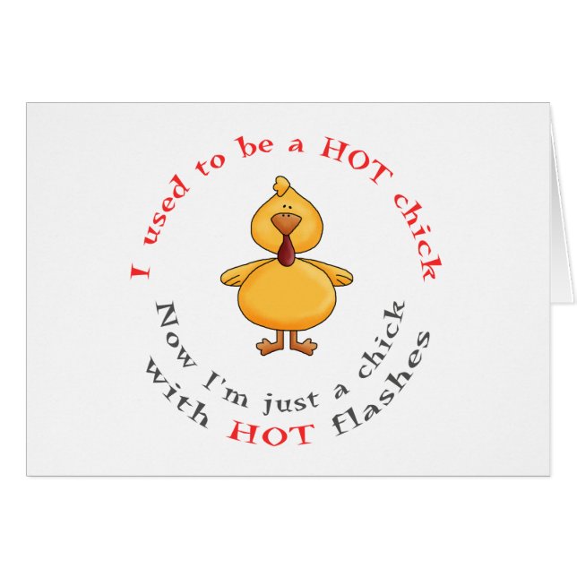 Cartão Eu Era Um Pintinho Quente (Frente Horizontal)