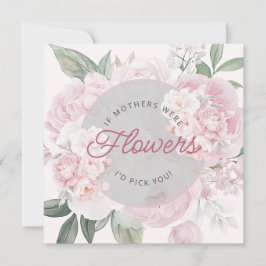 Cartão Eu Escolheria Flores de Peônia para o Dia das Mães