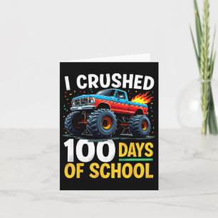 Cartão Eu Esmagei 100 Dias De Truck Boys Da Escola Monste