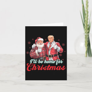 Cartão Eu Estarei Em Casa Para O Natal Engraçado Xmas Paj