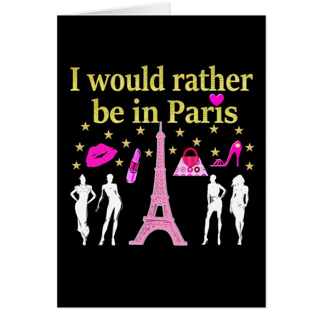 CARTÃO EU ESTARIA PREFERENCIALMENTE EM PARIS (Frente)
