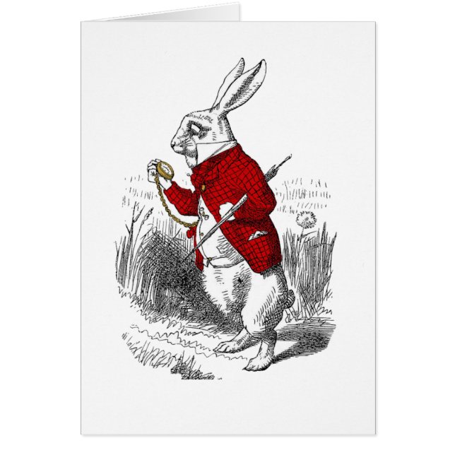 Cartão Eu estou atrasado, mim estou atrasado (Frente)