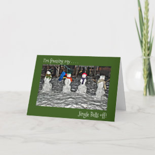 Cartão Eu estou Congelando Meu Jingle Bells Sai - Pessoas