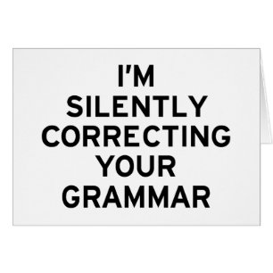 Cartão Eu estou corrigindo a gramática