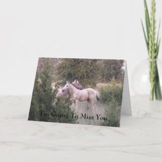 Cartão Eu estou indo à senhorita Você