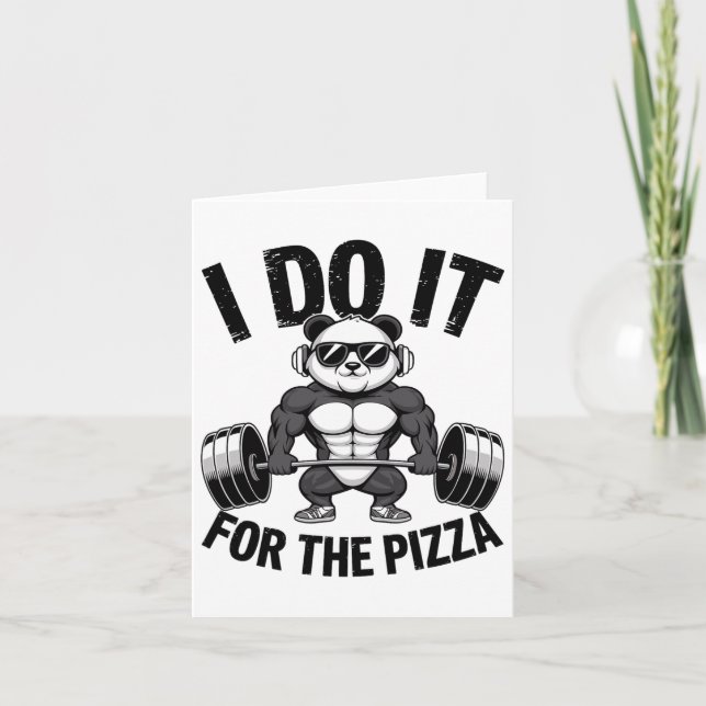 Cartão Eu Faço Para A Pizza Barbell Bodybuilders Bodybui (Frente)