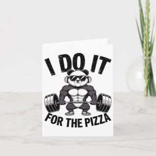 Cartão Eu Faço Para A Pizza Barbell Bodybuilders Bodybui