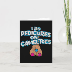 Cartão Eu Faço Pedis Em Dedos De Camelo Retro Desgastado 