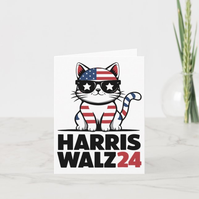 Cartão Eu Falando Kamala Harris Presidente Comma La Ameri (Frente)