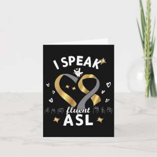 Cartão Eu Falo "Fluent Asl" - Linguagem De Sinais "Defici