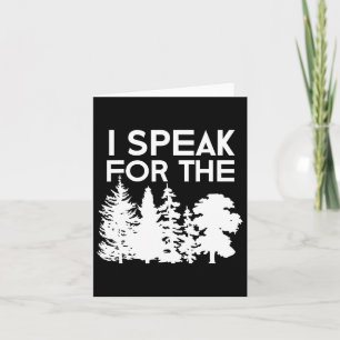 Cartão Eu Falo Pelas Árvores Dia da Terra Homens Mulheres