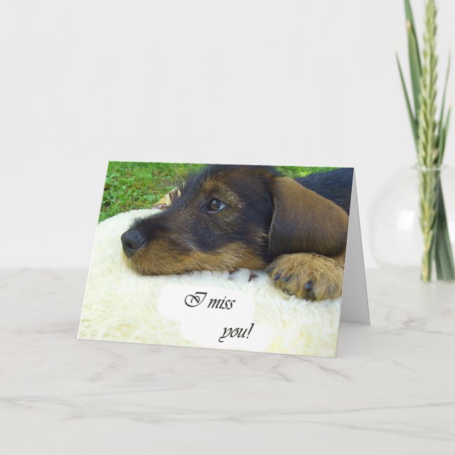 Cartão Eu falto-o (Frente)