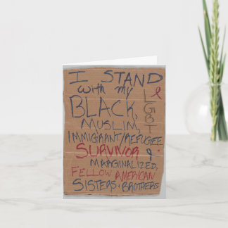 Cartão Eu fico com o meu LGBT, Negro, Muçulmano, Imigrant