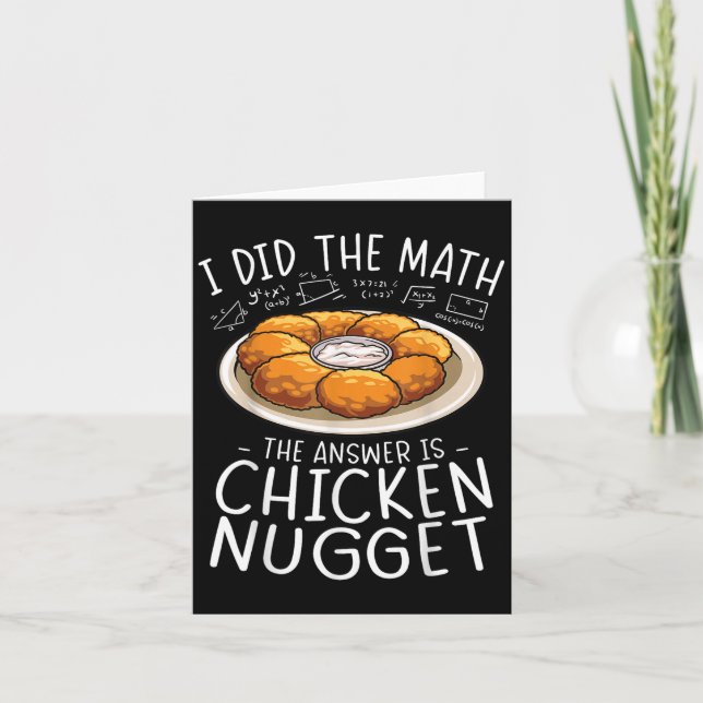 Cartão Eu Fiz A Matemática Amante De Nuggets De Frango Hu (Frente)