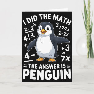 Cartão Eu Fiz O Pinguim De Matemática Engraçado Professor