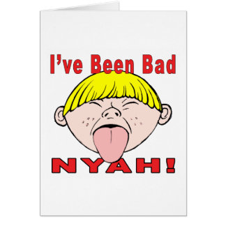 Cartão Eu fui mau (o menino)