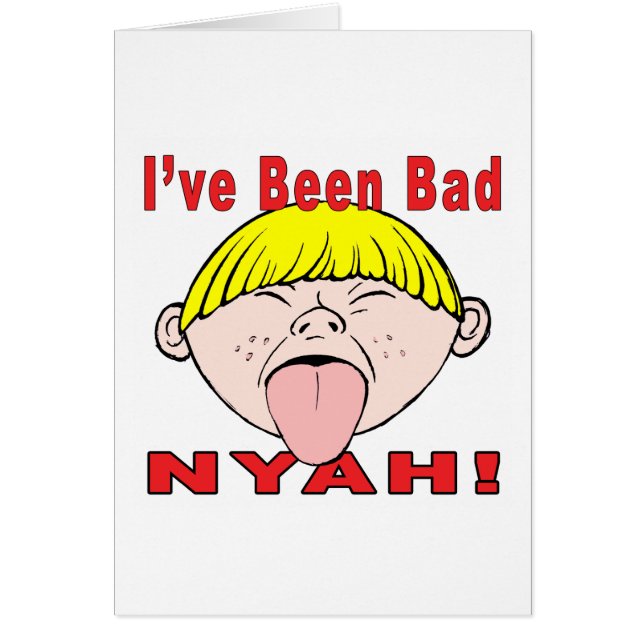 Cartão Eu fui mau (o menino) (Frente)