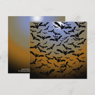 Cartão Eu fui mordido por morcegos negros e Bonito lua