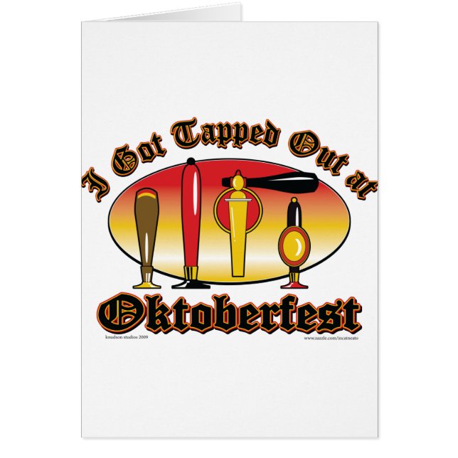 Cartão Eu Fui Preso No Oktoberfest (Frente)