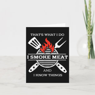 Cartão Eu Fumo Carne E Sei Coisas Churrasco Barbecue Fuma