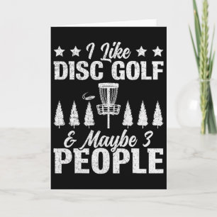 Cartão Eu Gosto de Disc Golf - Design de Disc Golf Esboça