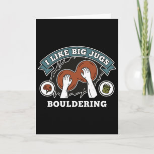 Cartão Eu Gosto de Escalada de Rocha Bouldering de Grande