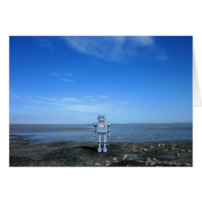 Cartão Eu gosto de estar ao lado da praia (Frente Horizontal)