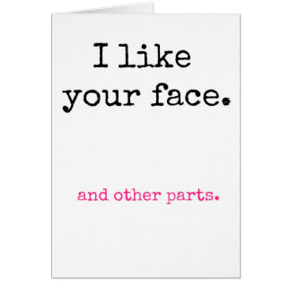 Cartão Eu gosto de sua cara