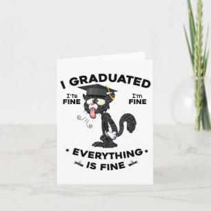 Cartão Eu Graduei Formando Cl 2025 Gradu Gato Negro Engra