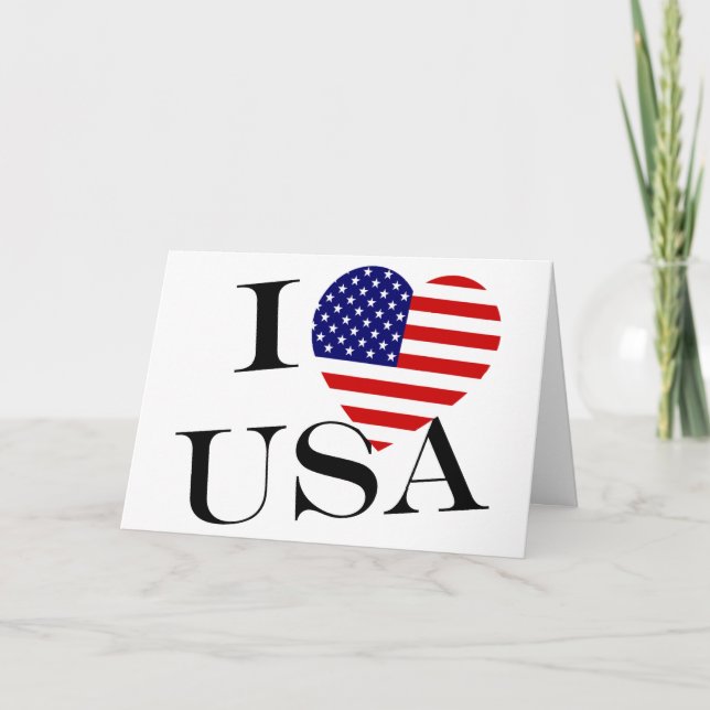 Cartão Eu Heartflag EUA bk gct (Frente)