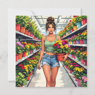 Cartão Eu imploro seu jardim   Funny Pun para Amigo