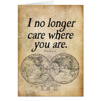 Cartão Eu importo-me já não