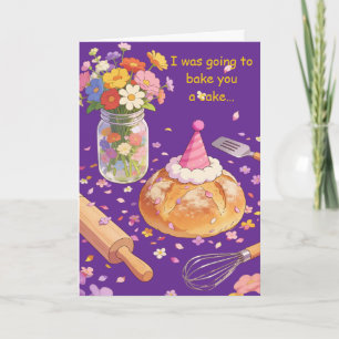 Cartão Eu Iria Fazer um Bolo de Aniversário para Você