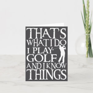 Cartão Eu jogo golfe Camiseta engraçada de golfe Uni-adul