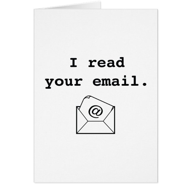 Cartão Eu li seu email (Frente)
