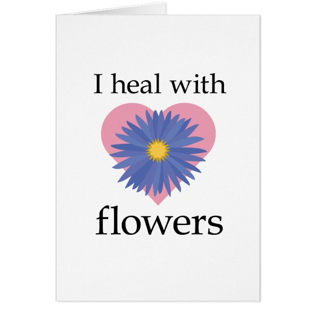 Cartão Eu me curo com flores (Frente)