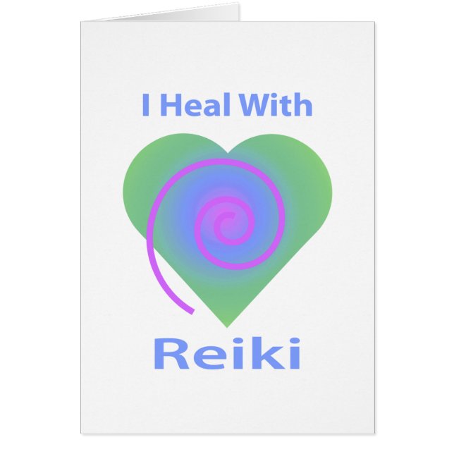 Cartão Eu me curo com Reiki (Frente)