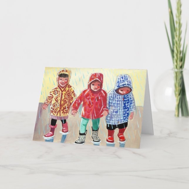 Cartão Eu me importo com uma ajudinha dos meus amigos (Frente)