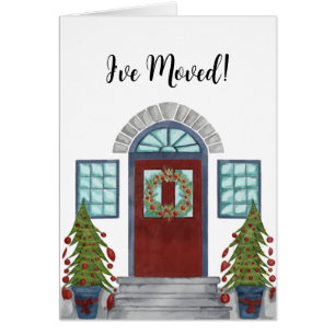 Cartão Eu me movi! Casa de Natal