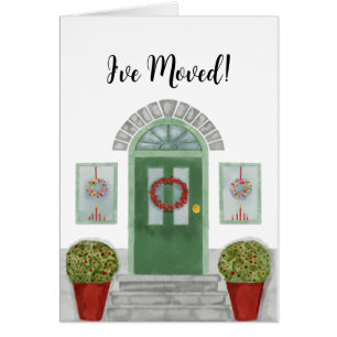 Cartão Eu me movi! Casa de Natal