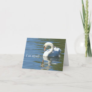 CARTÃO "EU ME VEJO— EM VOCÊ" FOTO DO SWAN &REFLECTION