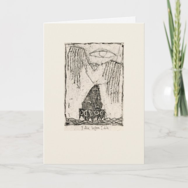 Cartão Eu morro antes de morrer (Frente)