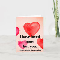 Eu Não Amei Ninguém Além de Você -Jane Austen Card