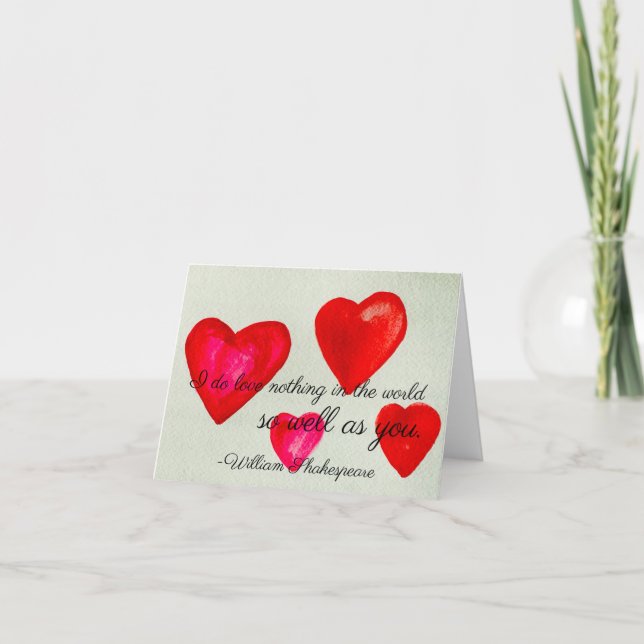 Cartão Eu não amo nada no mundo tão bem quanto você. (Frente)