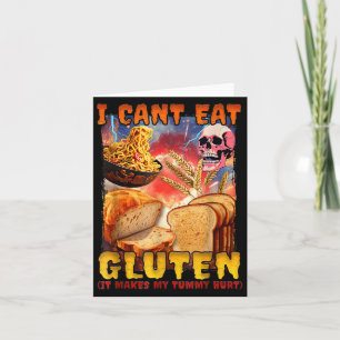 Cartão Eu não consigo comer Gluten Ele faz meu polegar ma