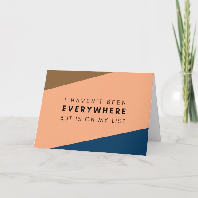 Cartão Eu não estive em todos os lugares, mas está na min (Frente)