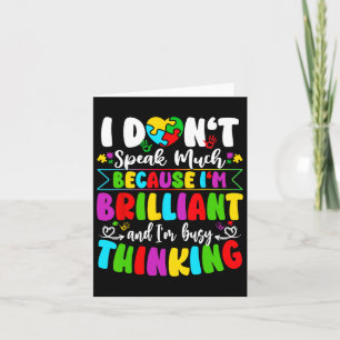 Cartão Eu não falo muito sobre o acutismo de consciência