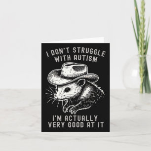 Cartão Eu não luto com o autismo Eu estou indo muito