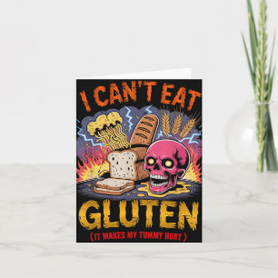 Cartão Eu Não Posso Comer Gluten Isso Faz Meu Tummy Dói E